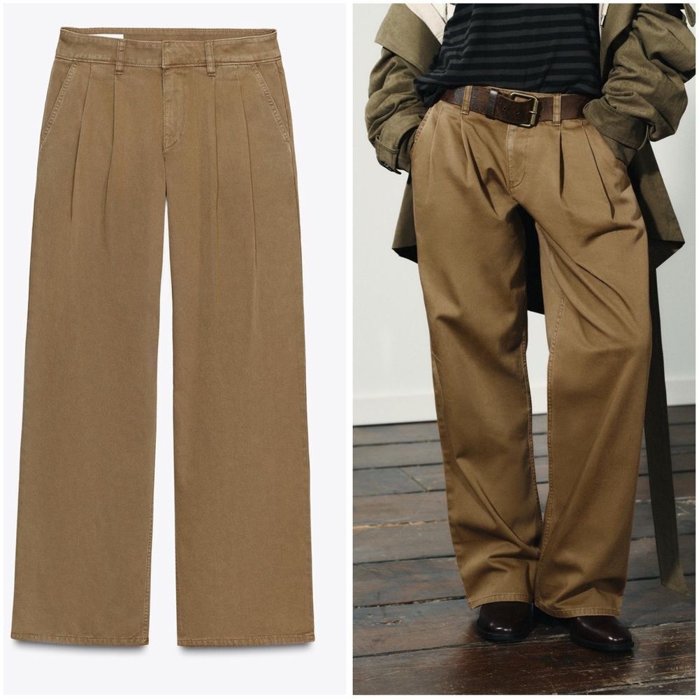 ZARA LOW-RISE CHINO PANTS